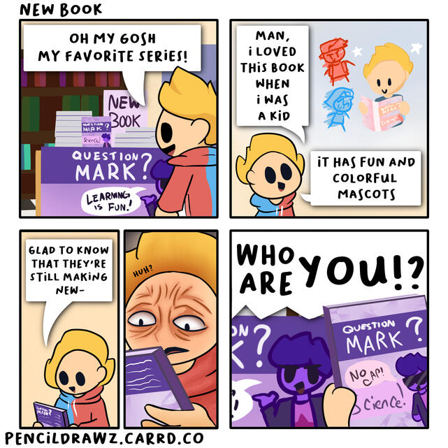 i hope you guys like my first comics! inspired by a real story of me going to a bookstore (and yes I am a nerd)